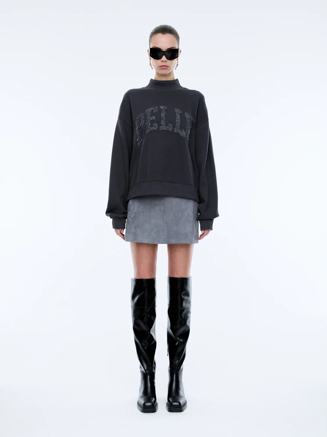 Ena Pelly Glitter Collegiate Sweatshirt