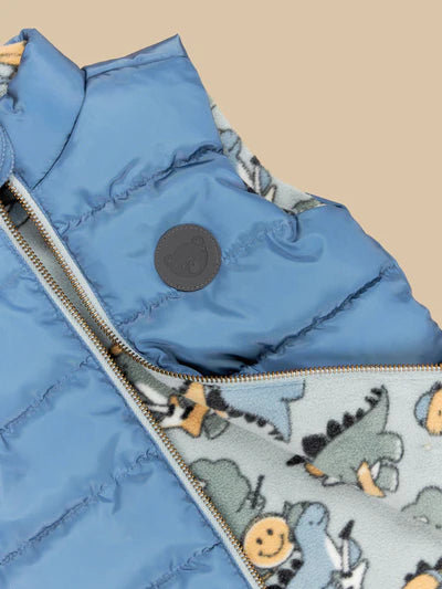 Huxbaby Dino Band Reversible Fleece vest