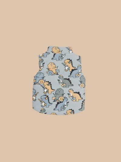 Huxbaby Dino Band Reversible Fleece vest