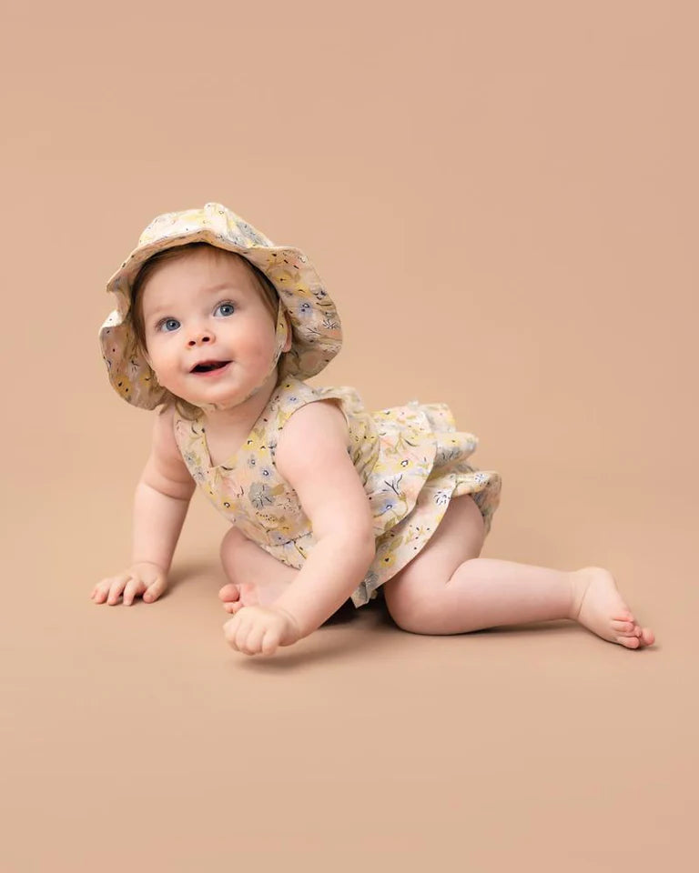 Fox and Finch DANDELION PRINT FRILL BODYSUIT