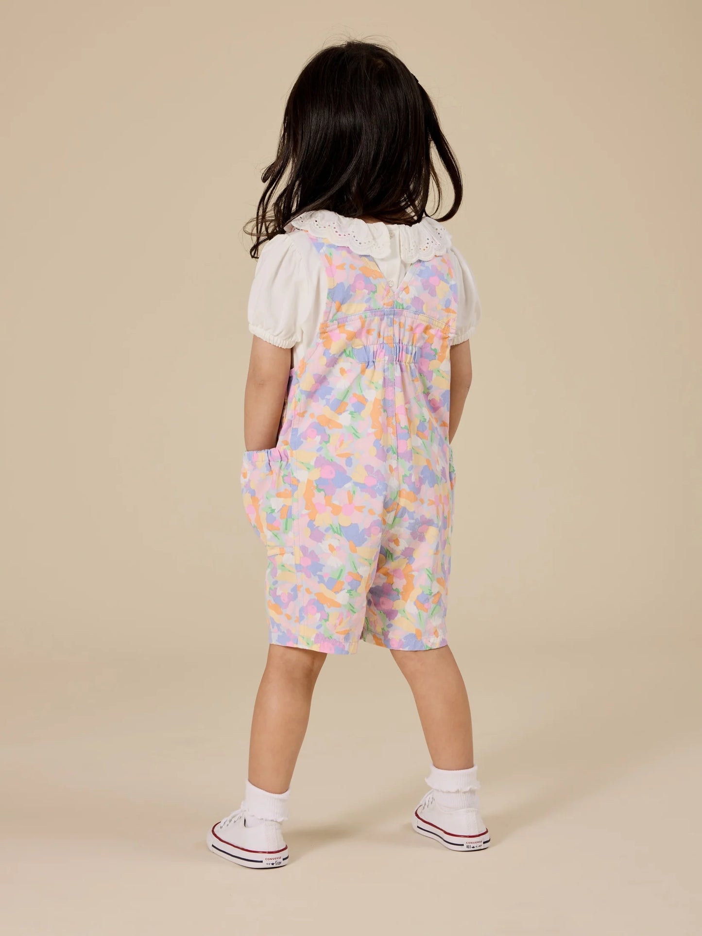 Goldie + Ace Pastel Bouquet James Pocket Overalls