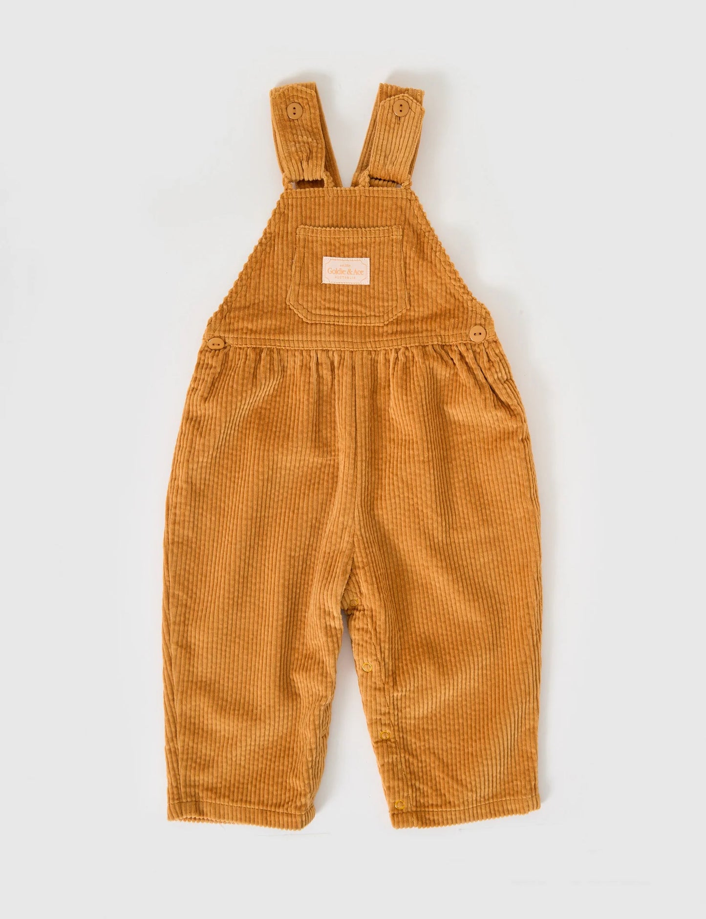 Goldie + Ace Sammy Corduroy Overalls Golden