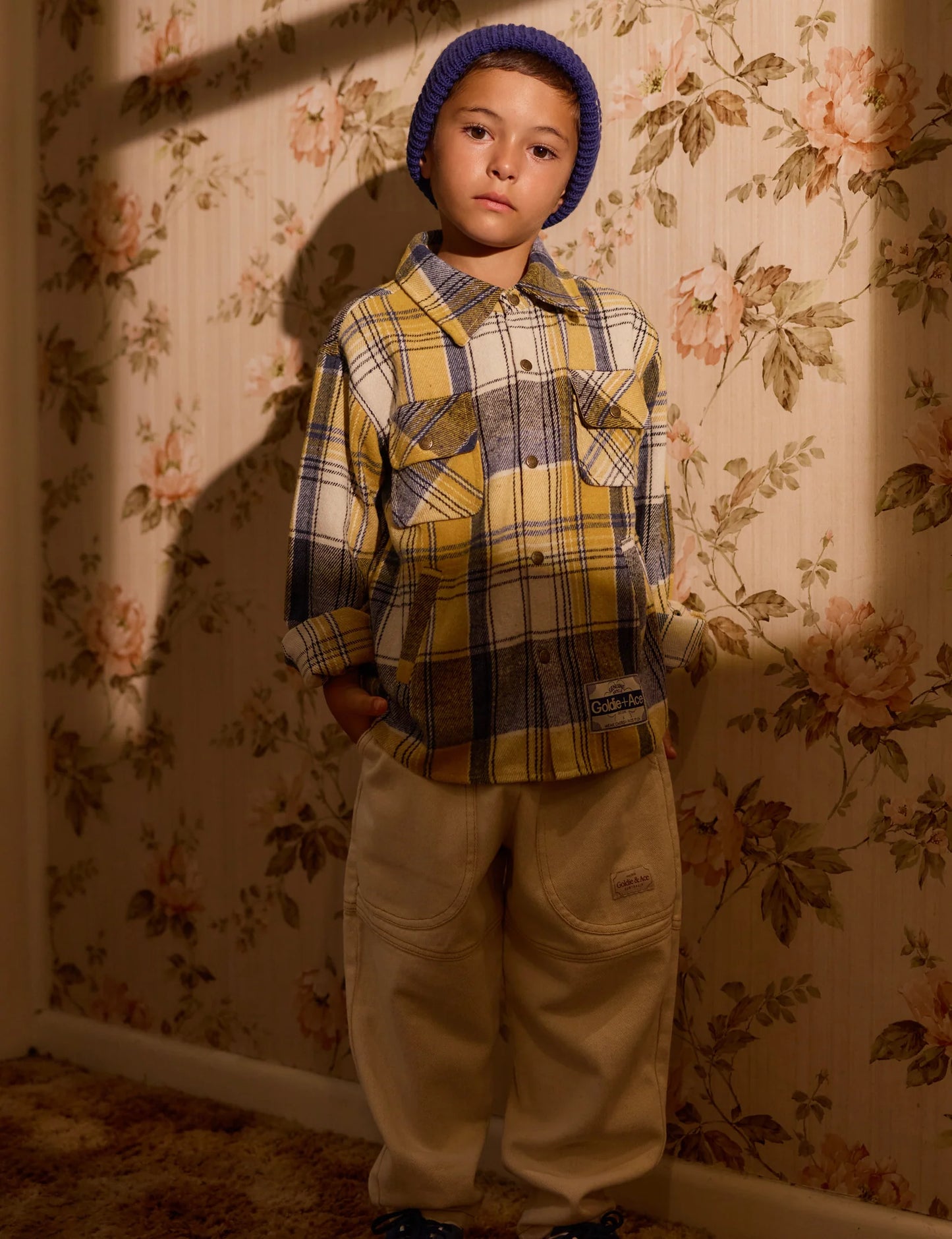 Goldie + Ace Rowan Check Shirt Golden