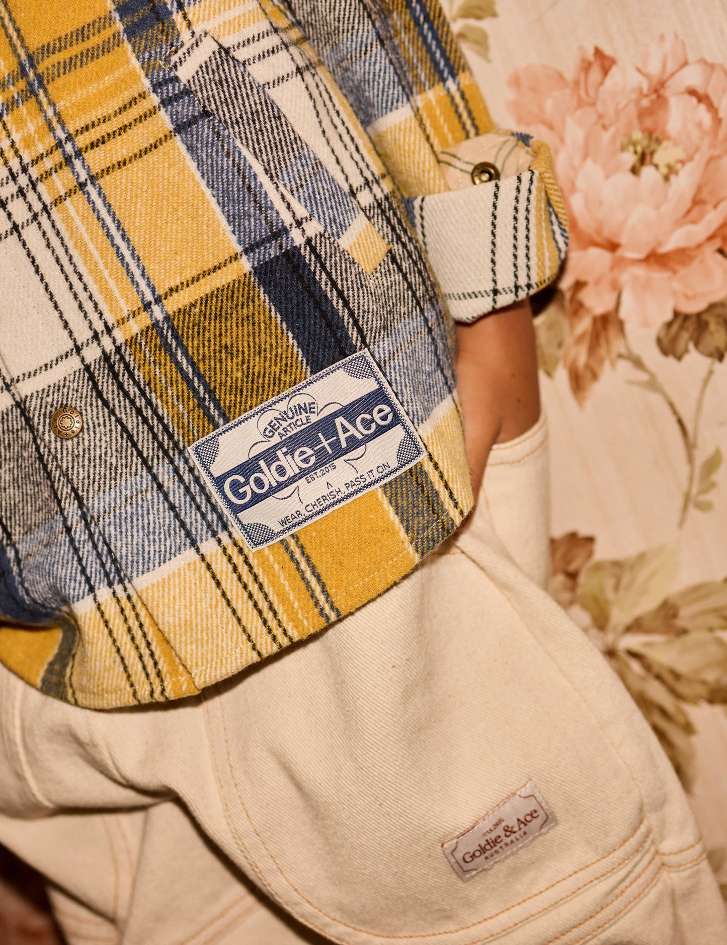 Goldie + Ace Rowan Check Shirt Golden
