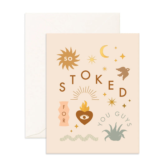 Fox & Fallow Greeting Card - So Stoked Sacred Heart