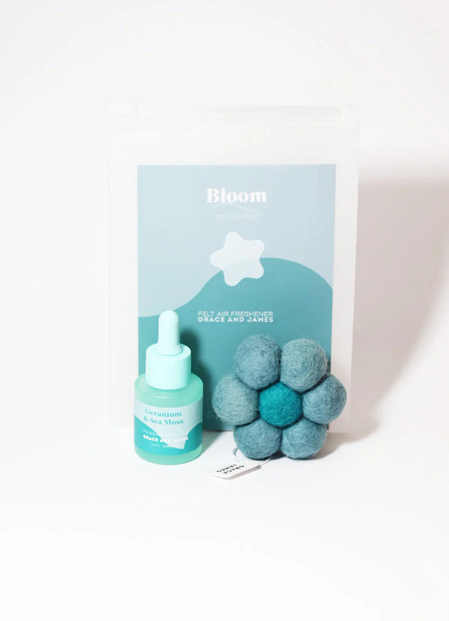 Grace and James Geranium & Sea Moss - Felt Air Freshener