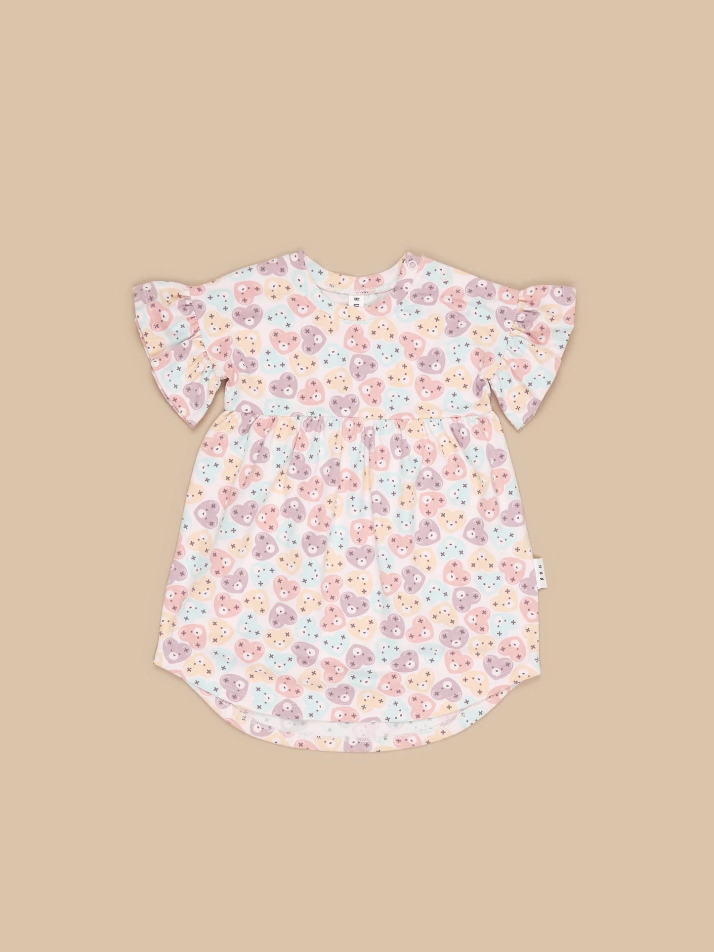 Huxbaby Heart Bear Frill Swirl Dress
