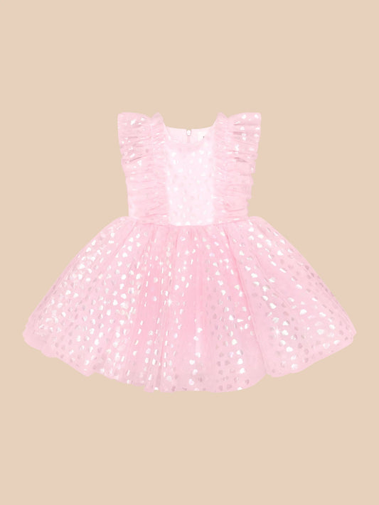 Huxbaby PRINCESS GLITTER HEARTS DRESS