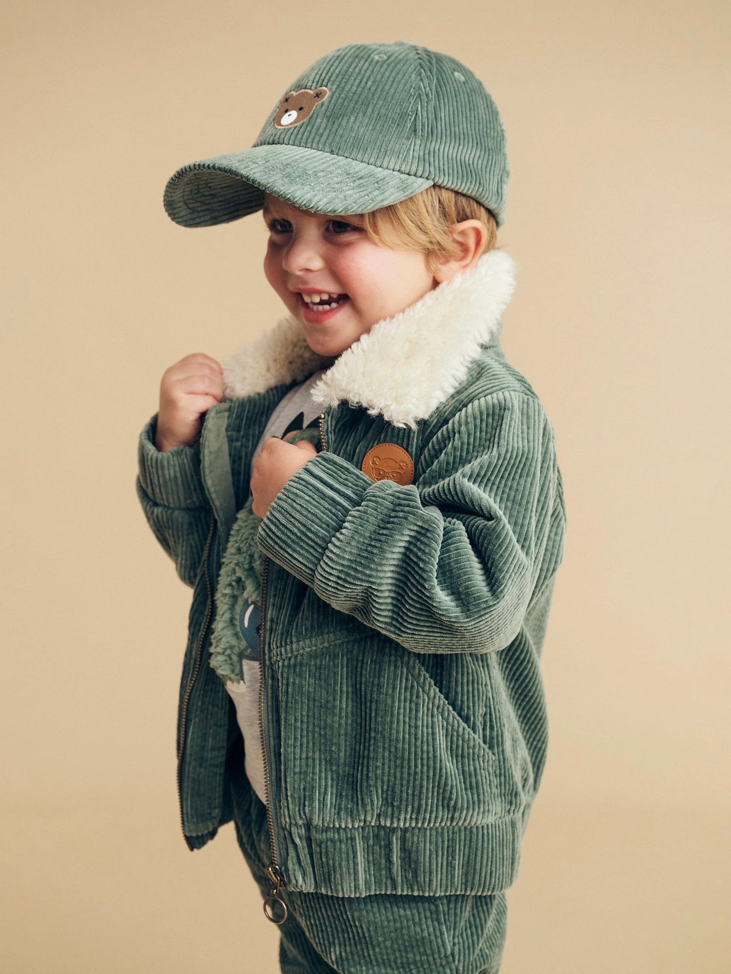 Huxbaby 80's Cord Jacket Light Spruce