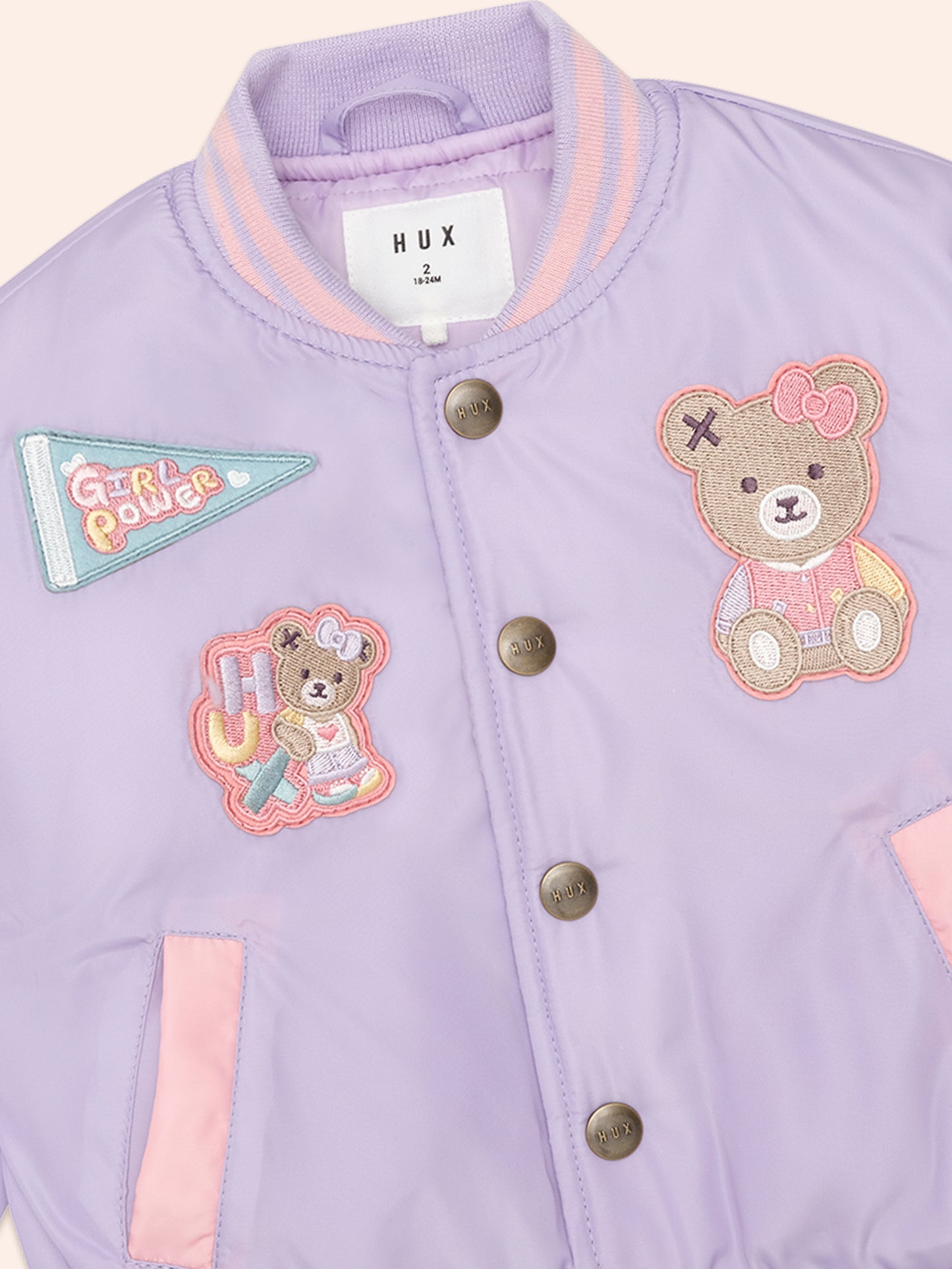 Huxbaby Orchid Hux College Varsity Jacket