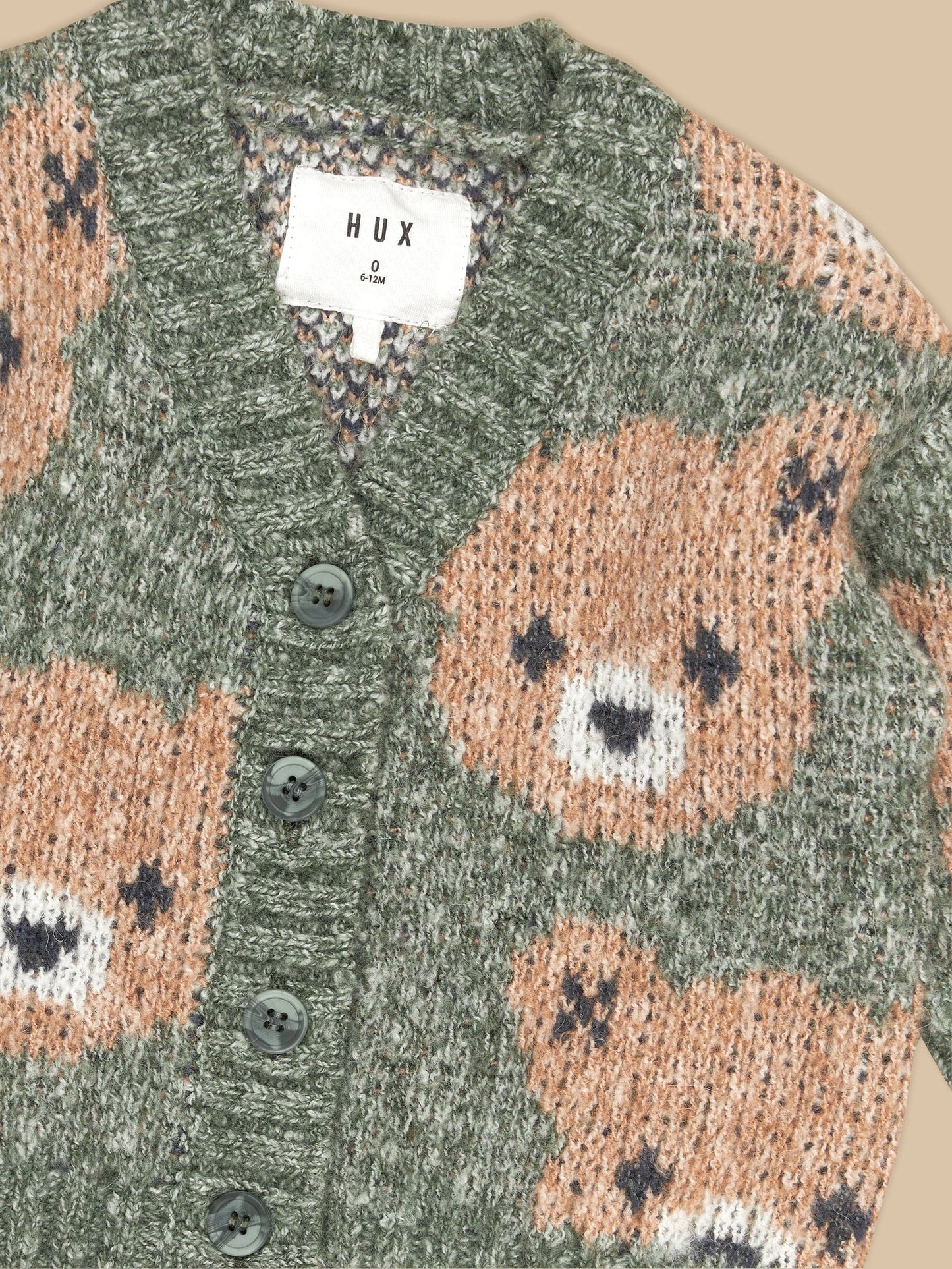 Huxbaby Huxbear Boxy Cardi Light Spruce