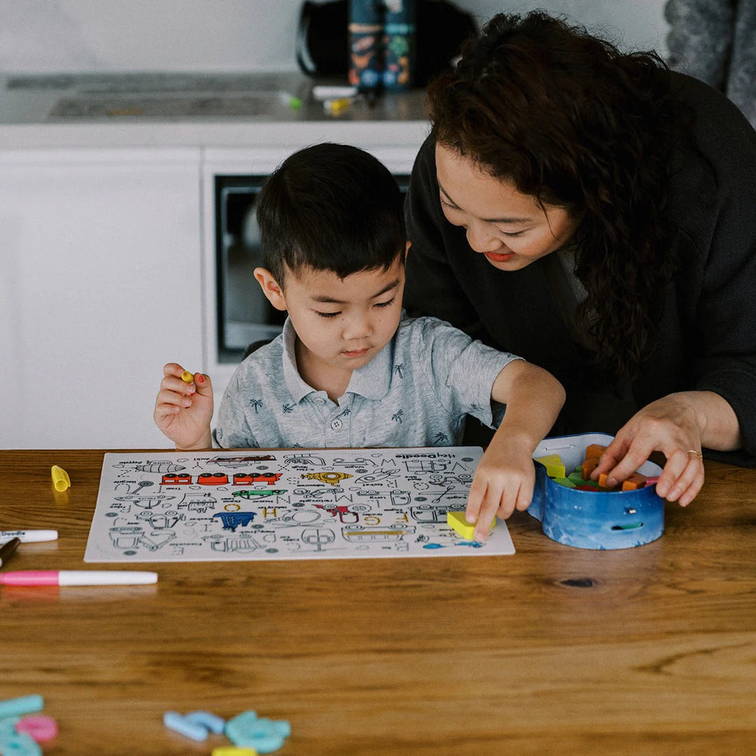 Hey Doodle Toot Toot Honk Classic Colouring & Doodle Mat