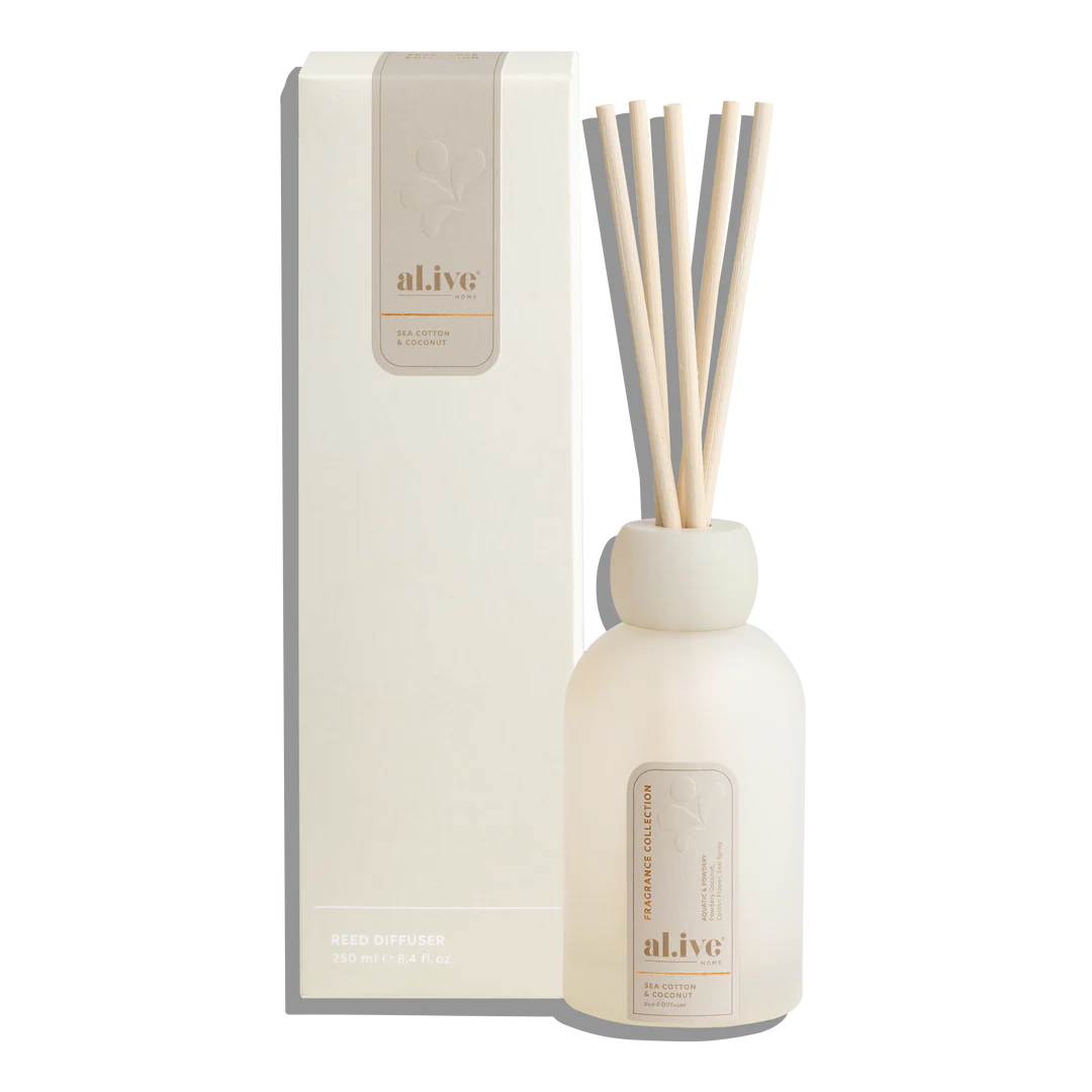Al.ive Body Reed Diffuser- Sea Cotton & Coconut