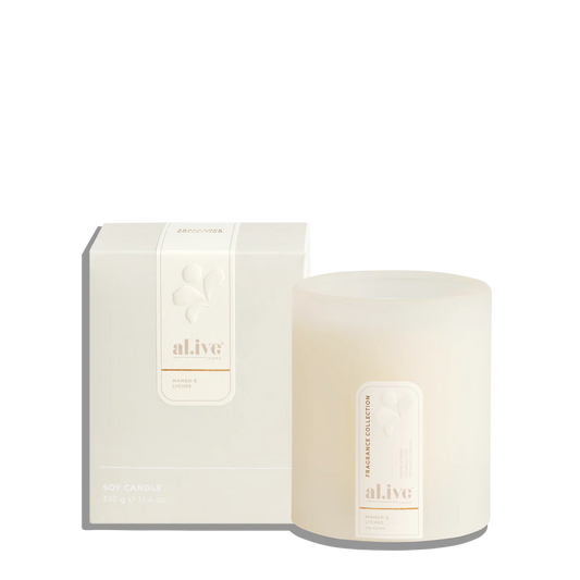 Al.ive Body Soy Candle- Mango & Lychee