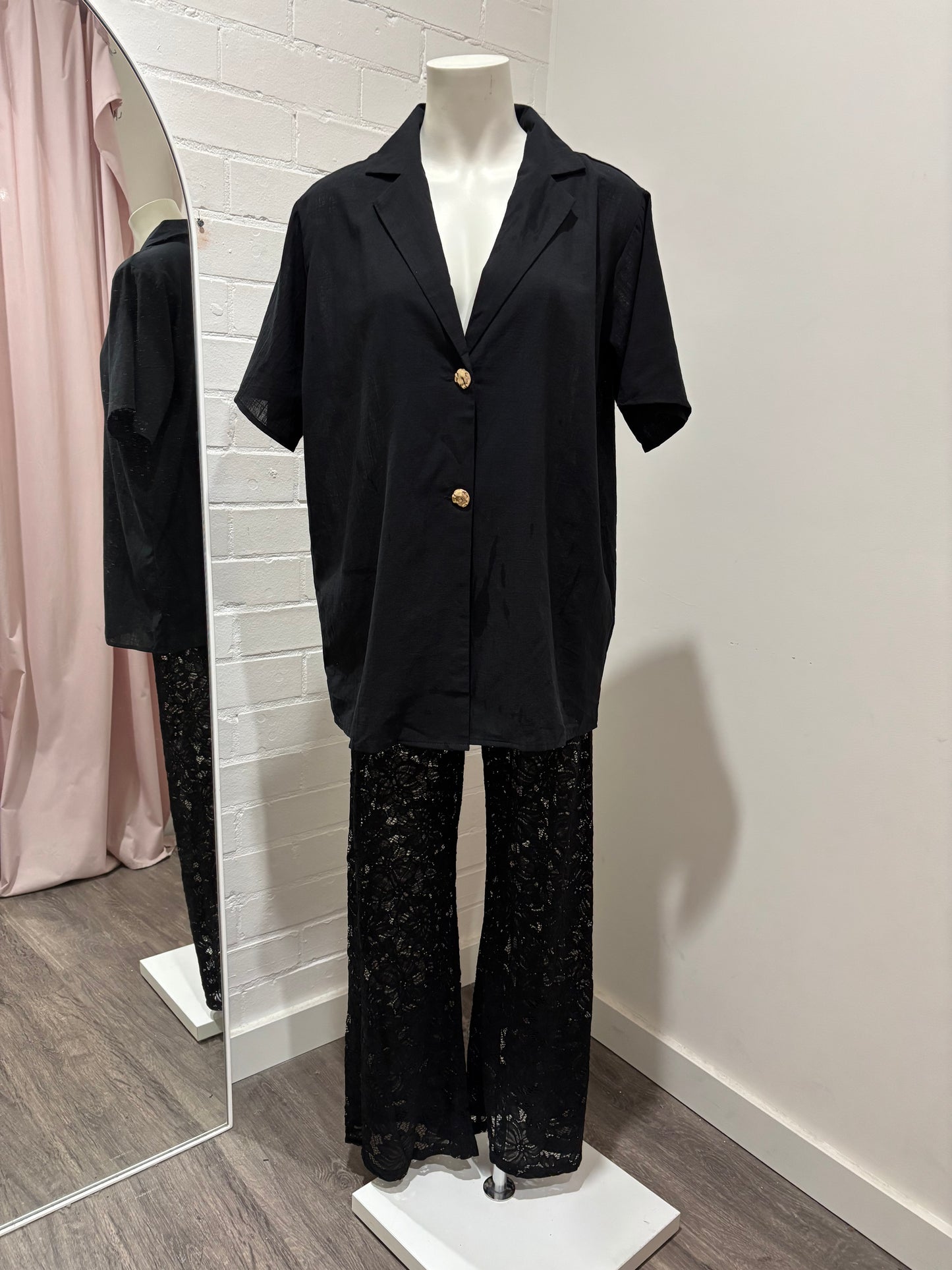By Frankie Shirt & Lace Pant Set - Assorted