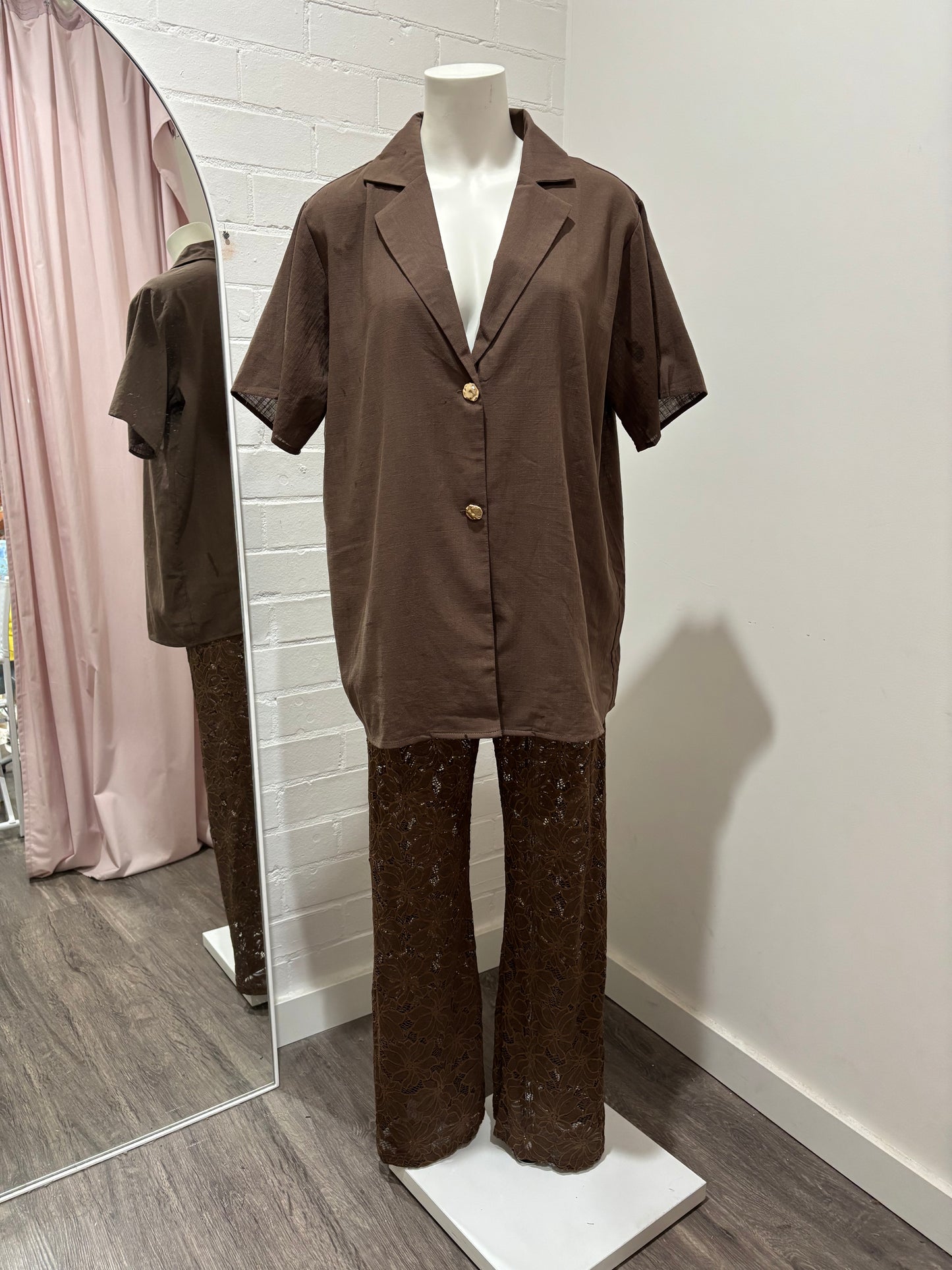 By Frankie Shirt & Lace Pant Set - Assorted