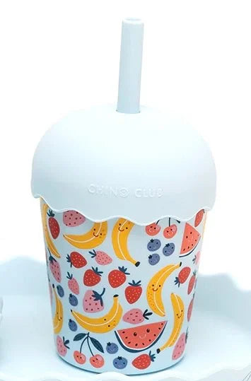 Chino Club - Fruits Blue Mini Smoothie Cup & Straw 200ml
