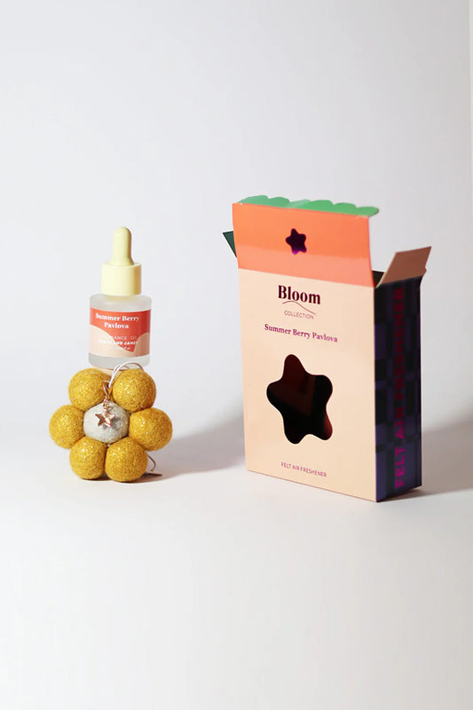 Grace and James Summer Berry Pavlova - Felt Air Freshener with Christmas Charm