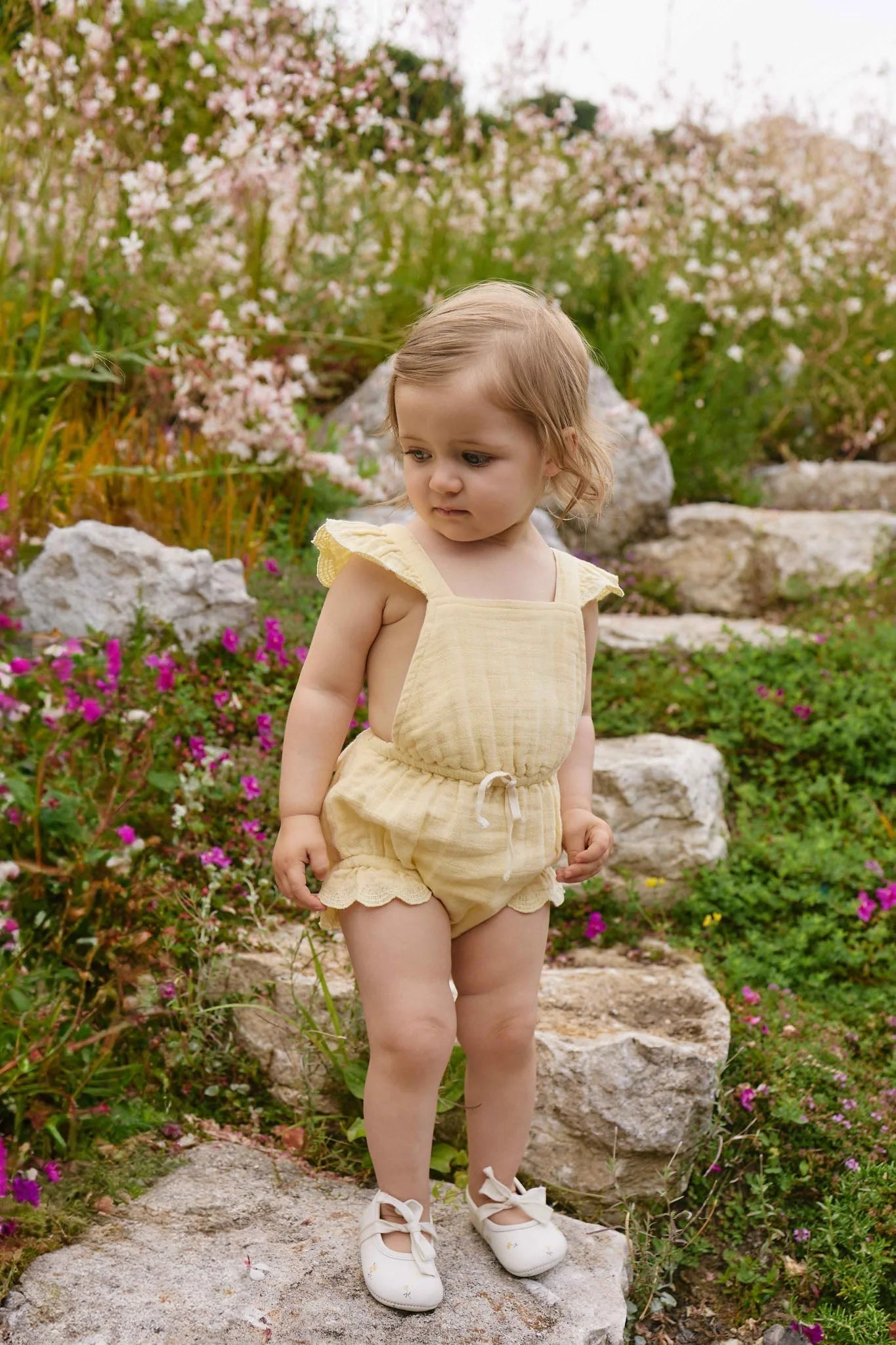 Jamie Kay Organic Cotton Muslin Luciana Playsuit - Sunshine