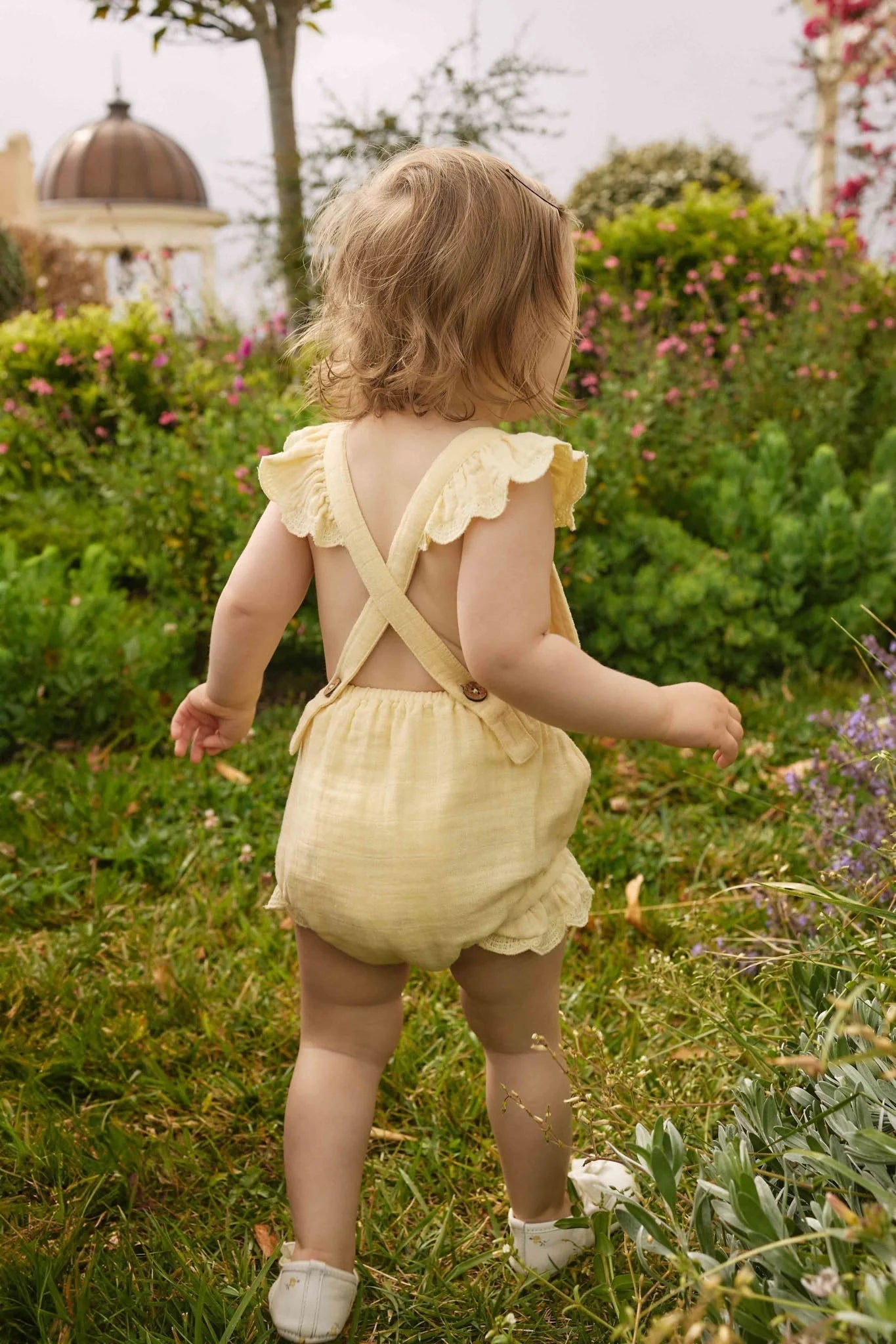 Jamie Kay Organic Cotton Muslin Luciana Playsuit - Sunshine