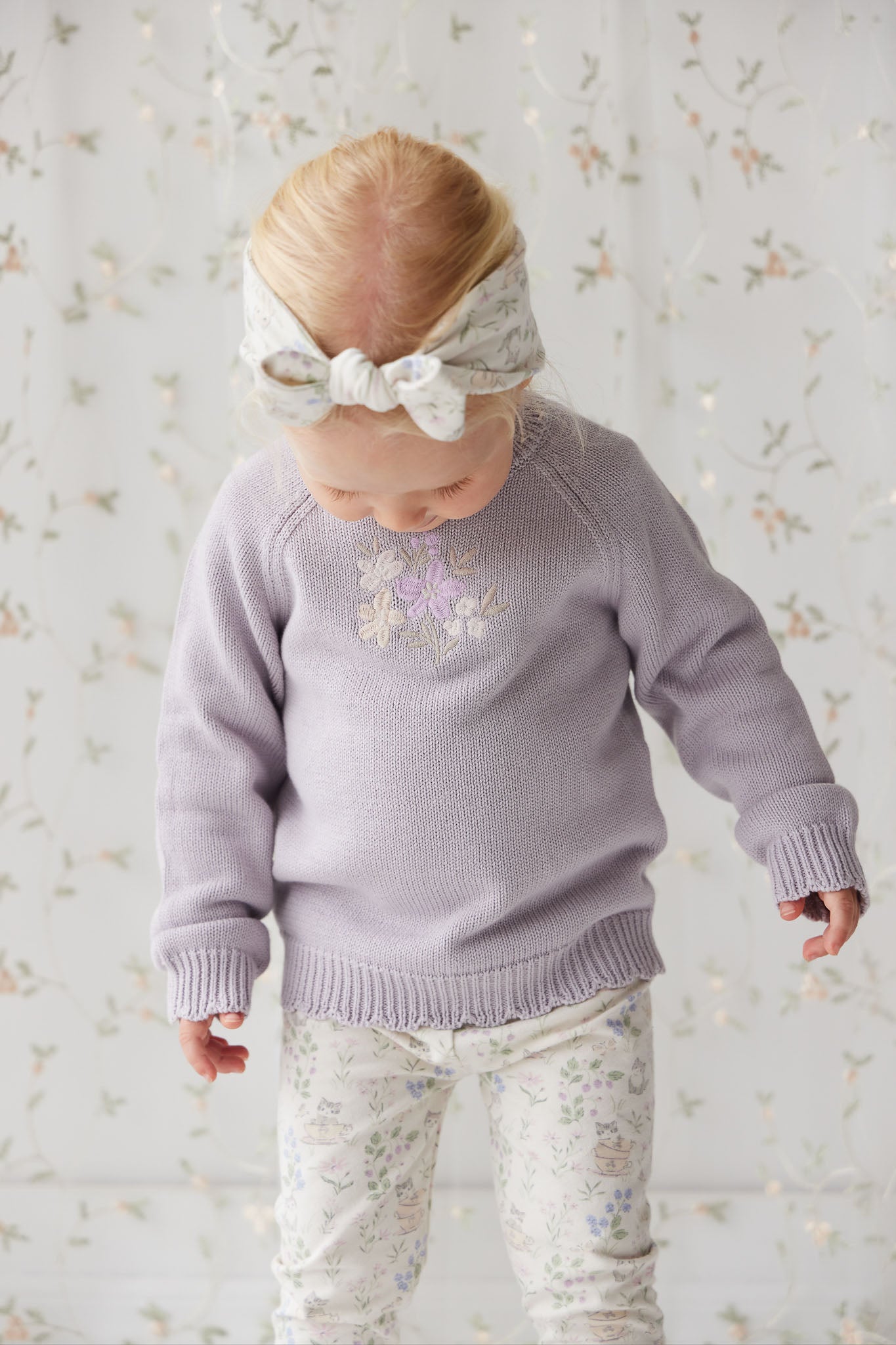 Jamie Kay - Organic Cotton Everyday Legging - Moons Garden Lavender