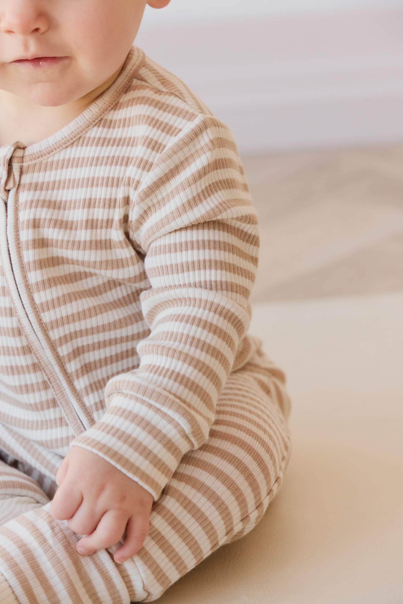 Jamie Kay Organic Cotton Modal Gracelyn Onepiece - Narrow Stripe Baker/Cloud