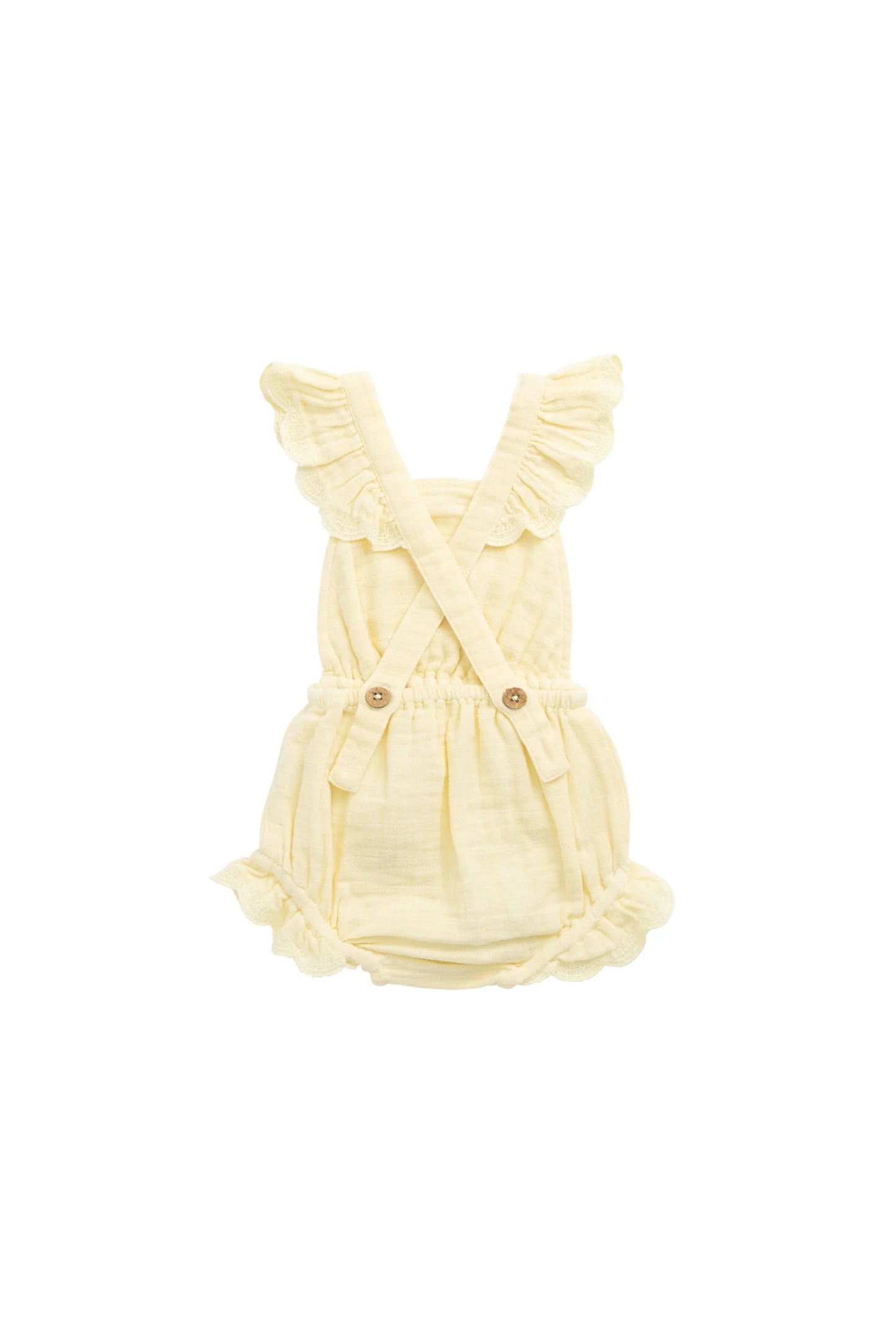 Jamie Kay Organic Cotton Muslin Luciana Playsuit - Sunshine