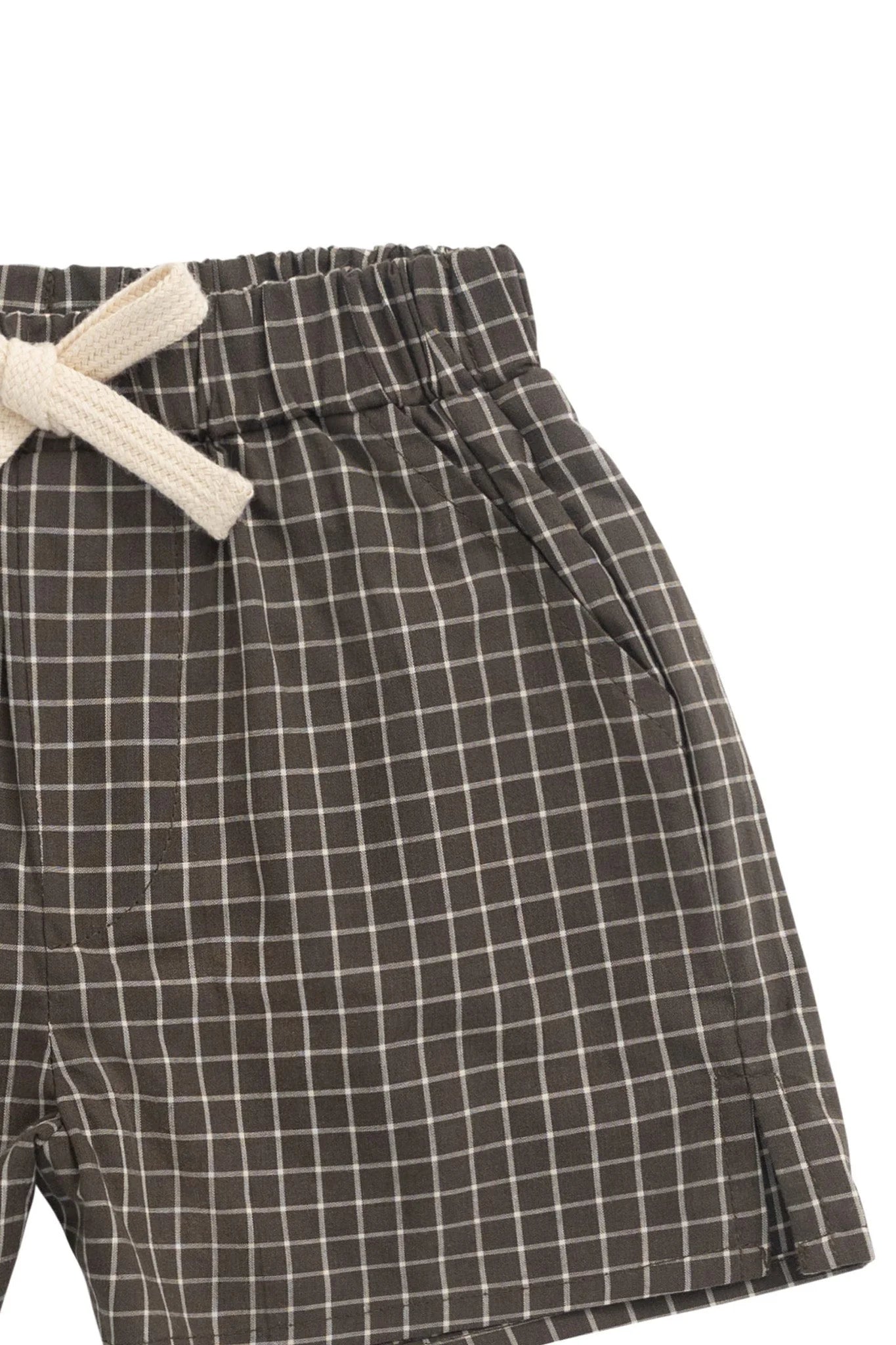 Jamie Kay Organic Cotton Silas Short - Coffee Grid