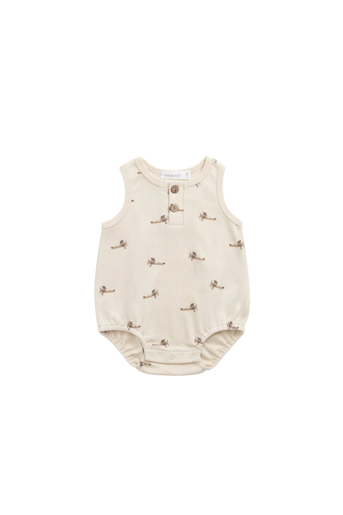 Jamie Kay Pima Cotton Archie Playsuit - Fly High Vanilla Cream
