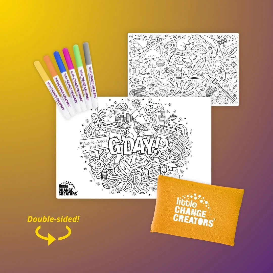Little Change Creators Pocket Reusable Colouring In Set - Assorted
