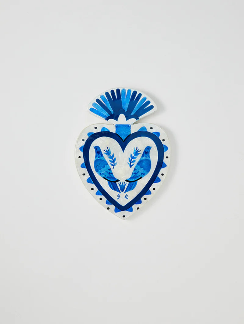 Jones & Co Pajaro Heart Blue