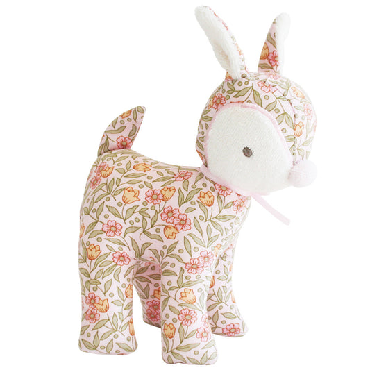 Alimrose Baby Deer Rattle - Blossom Lily Pink