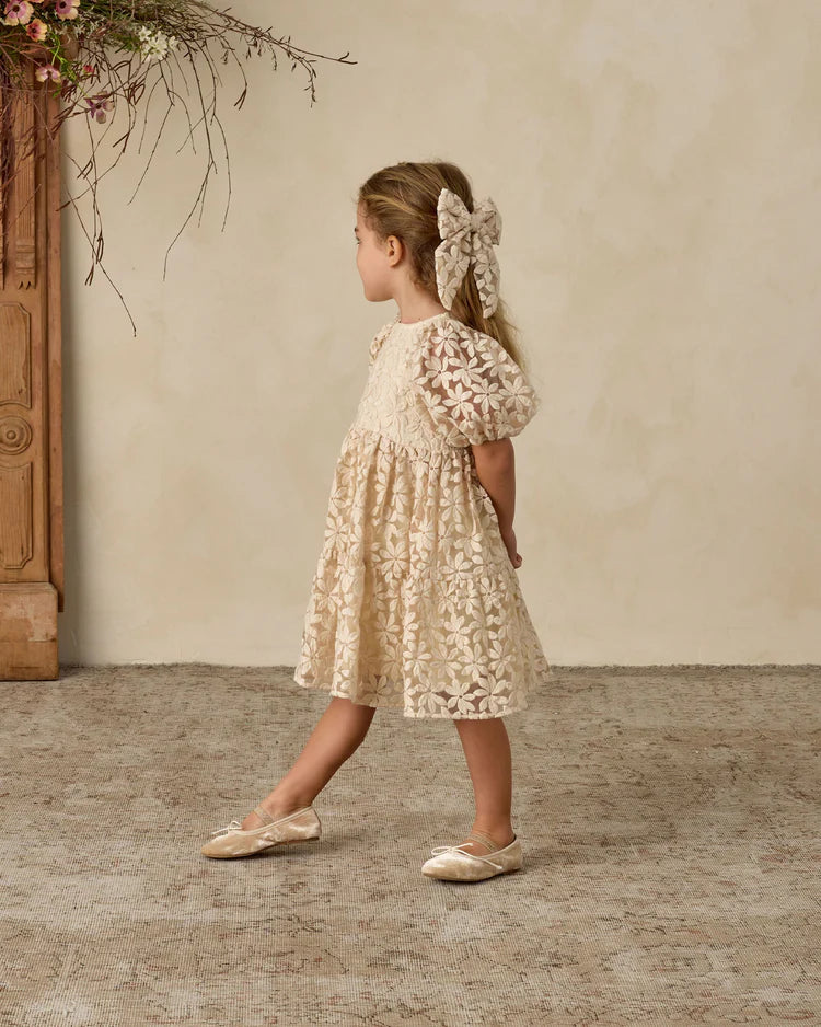 Noralee Everly Bow | Embroidered Daisy