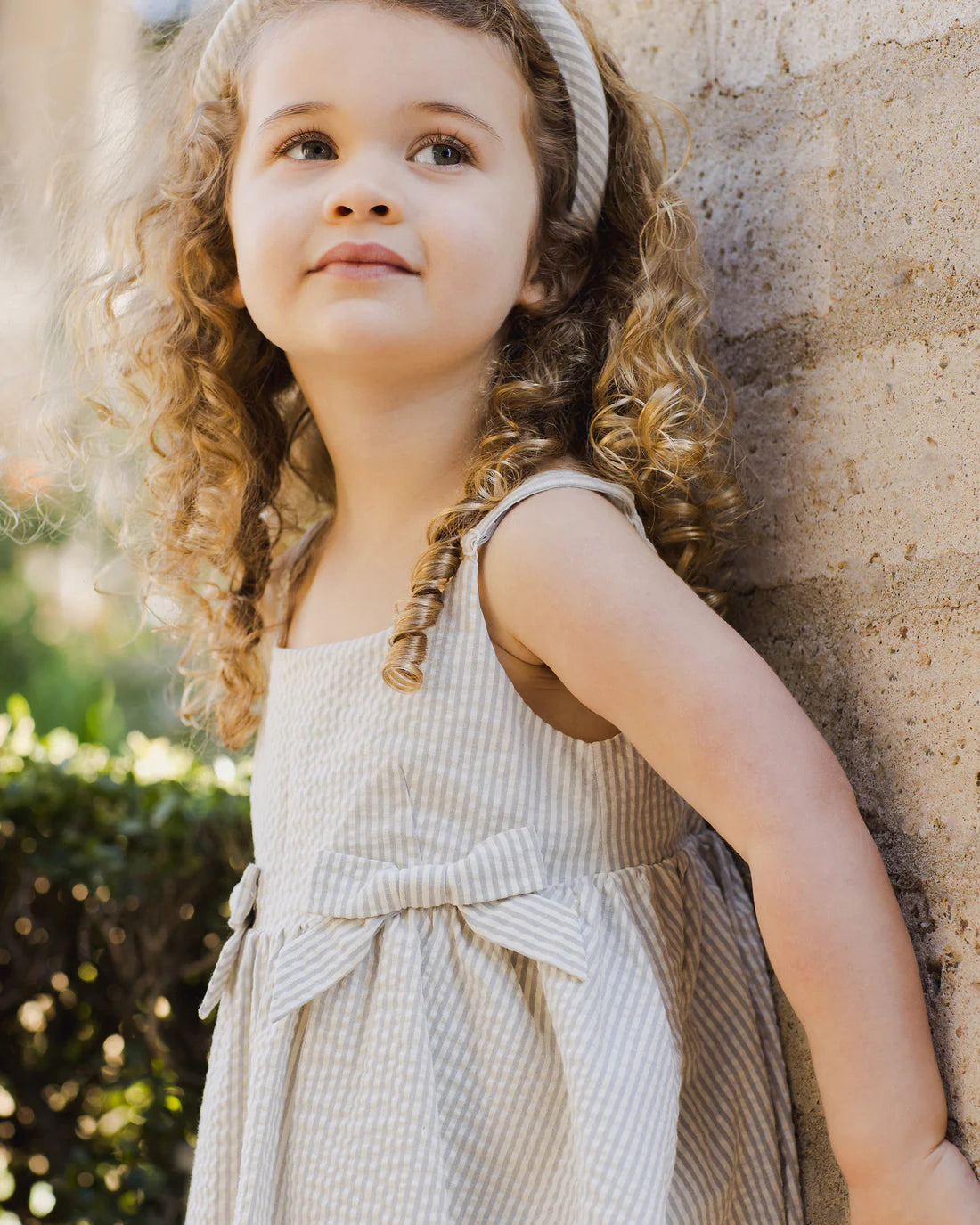 Noralee Padded Headband || Sage Stripe