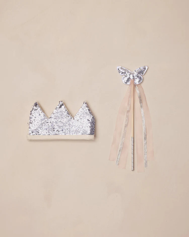 Noralee  Crown & Wand | Silver Sequin