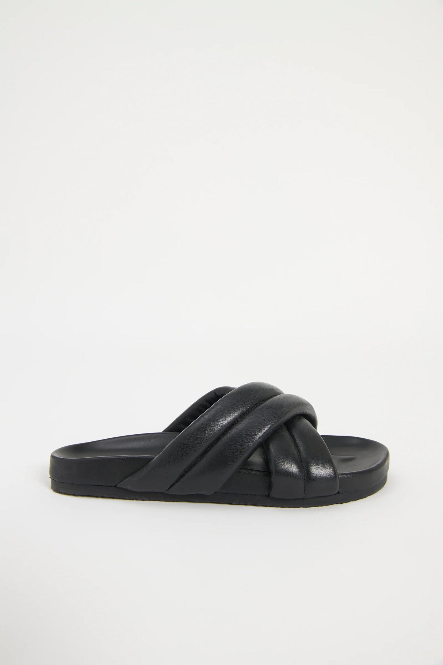 Nude Lucy Crossover Leather Slide
