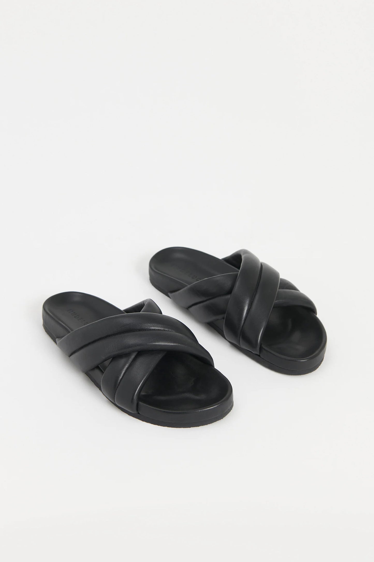 Nude Lucy Crossover Leather Slide