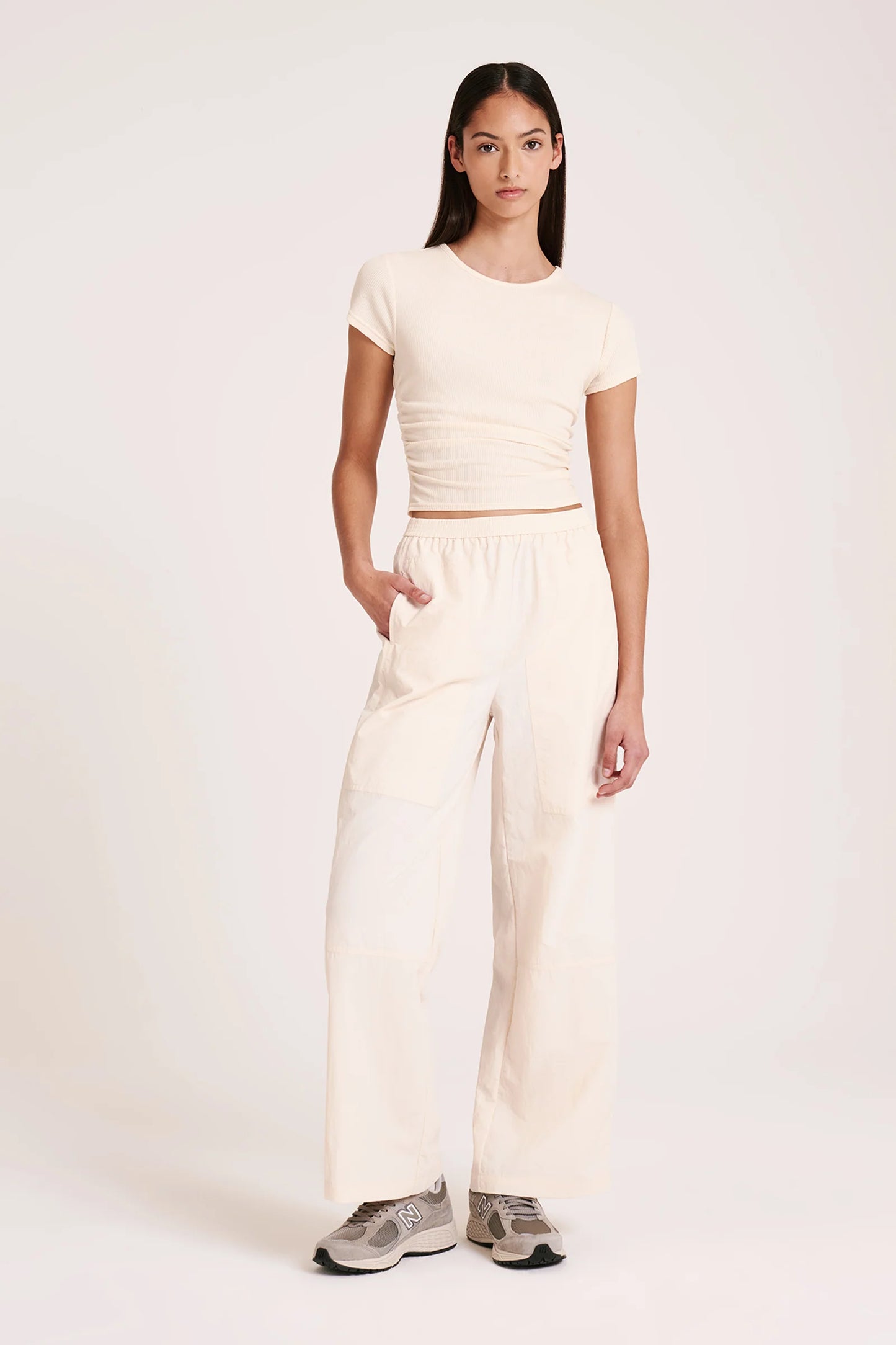 Nude Lucy Tye Gathered Tee Cloud