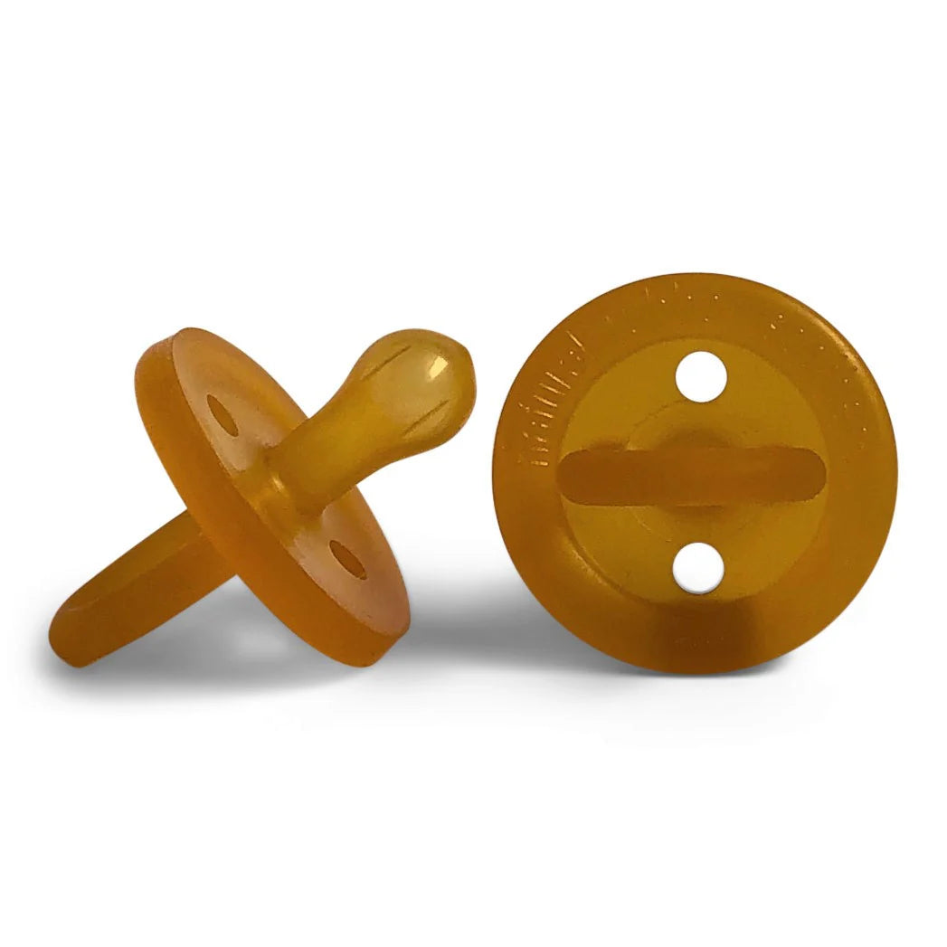 Twin Round Natural Rubber Soother | Dummy in Reusable Case