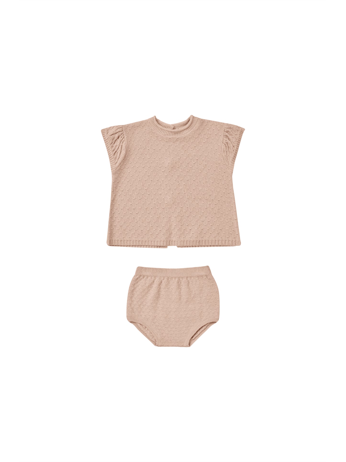 Quincy Mae Penny knit set || blush