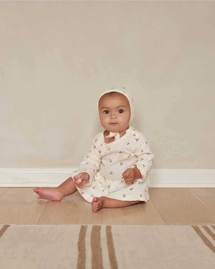 Quincy Mae Pointelle Long Sleeve Tee || Rose Fleur