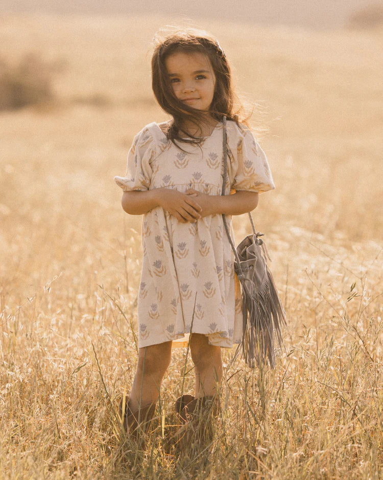Rylee & Cru Fringe Crossbody Purse || Dusty Blue