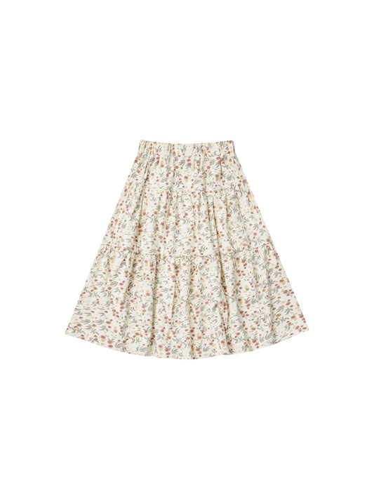 RYLEE & CRU tiered midi skirt || aster