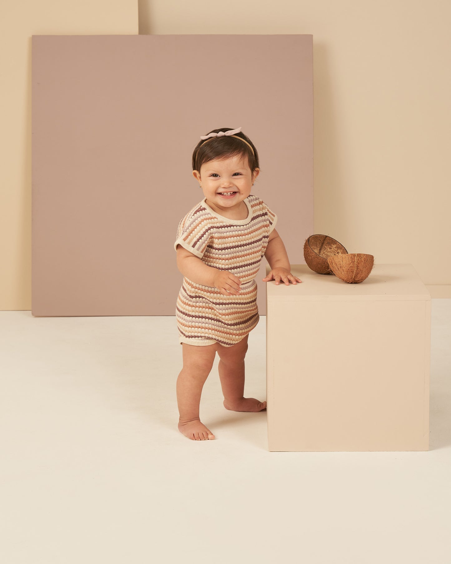 Rylee & Cru Kai Romper || Honeycomb Stripe