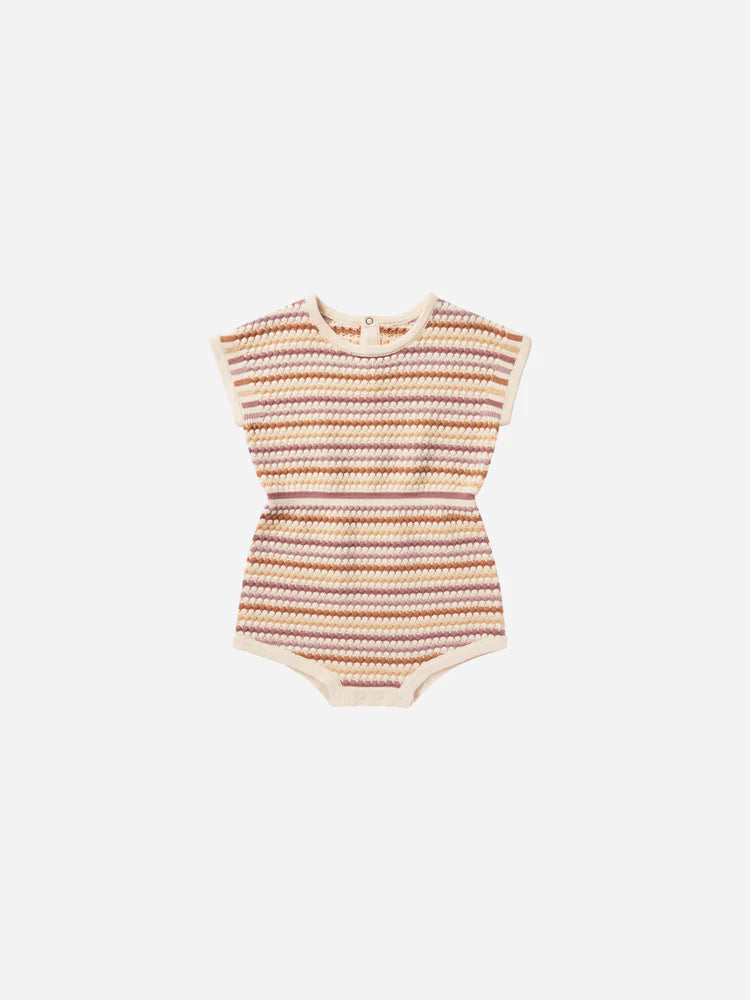 Rylee & Cru Kai Romper || Honeycomb Stripe