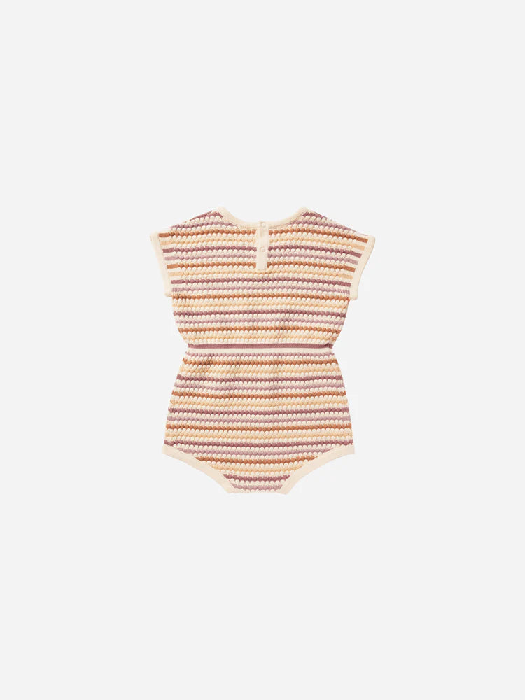 Rylee & Cru Kai Romper || Honeycomb Stripe