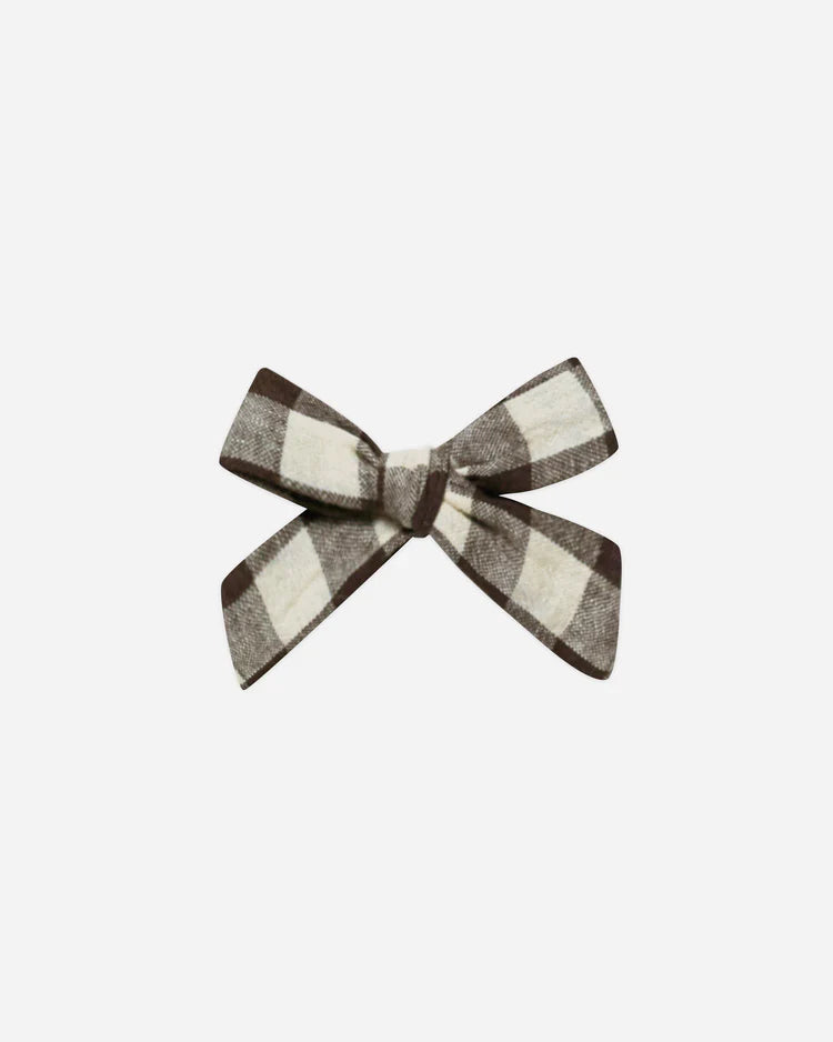 Rylee & Cru Girl Bow || Charcoal Check