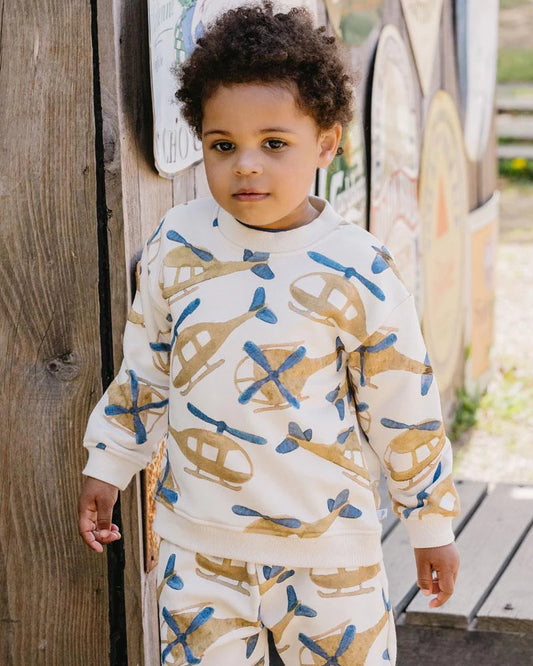 Fox & Finch High Flyer Print Sweatshirt 3-7Yrs