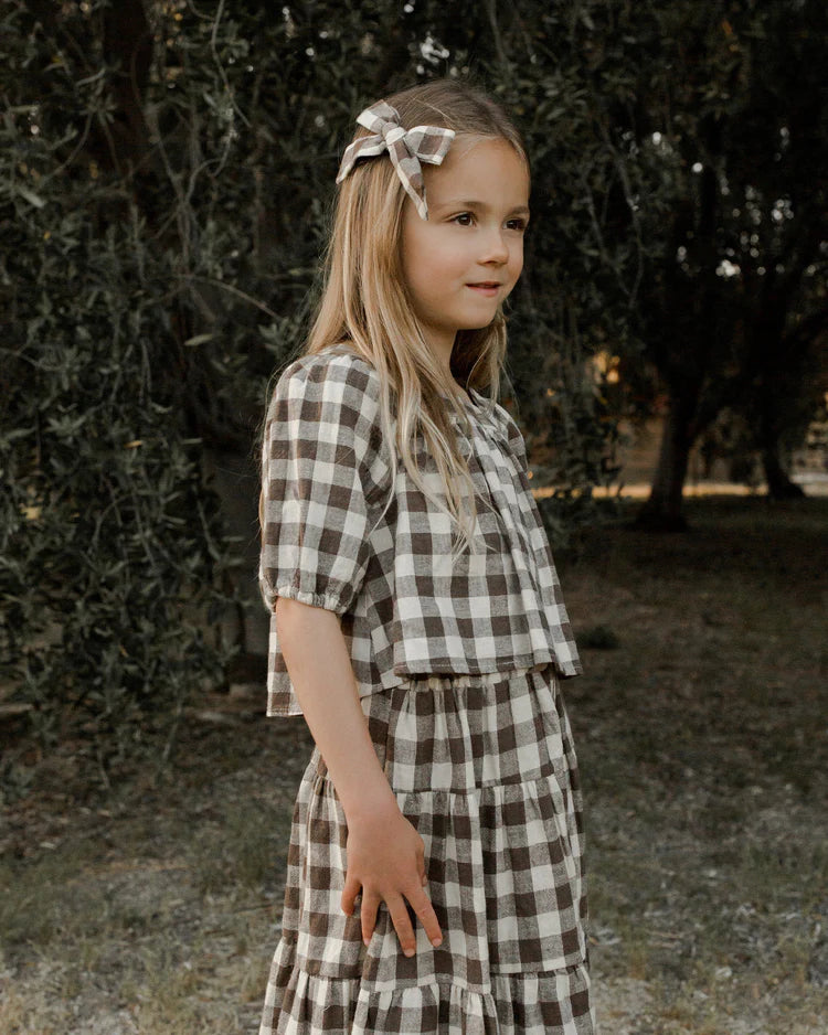Rylee & Cru Gia Blouse || Charcoal Check