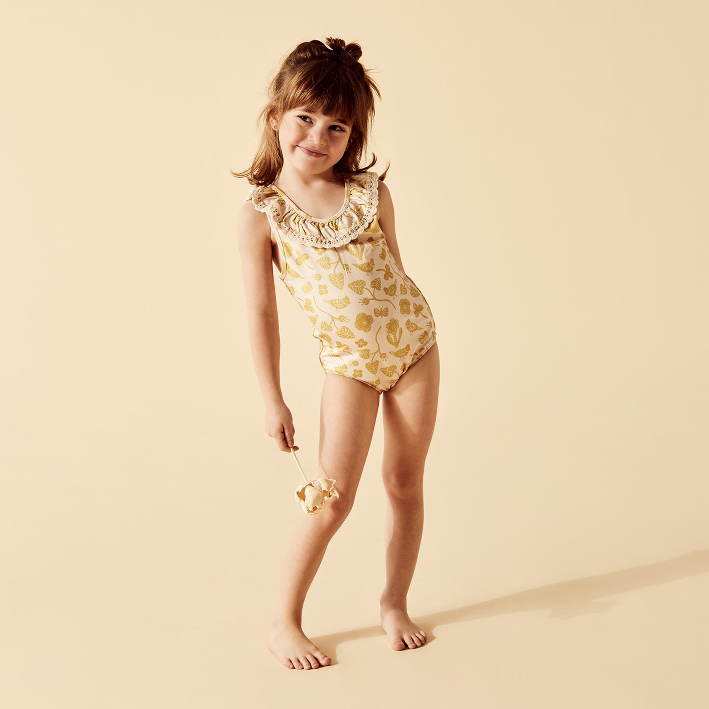 Wilson & Frenchy Goldie Floral Crochet Swimsuit